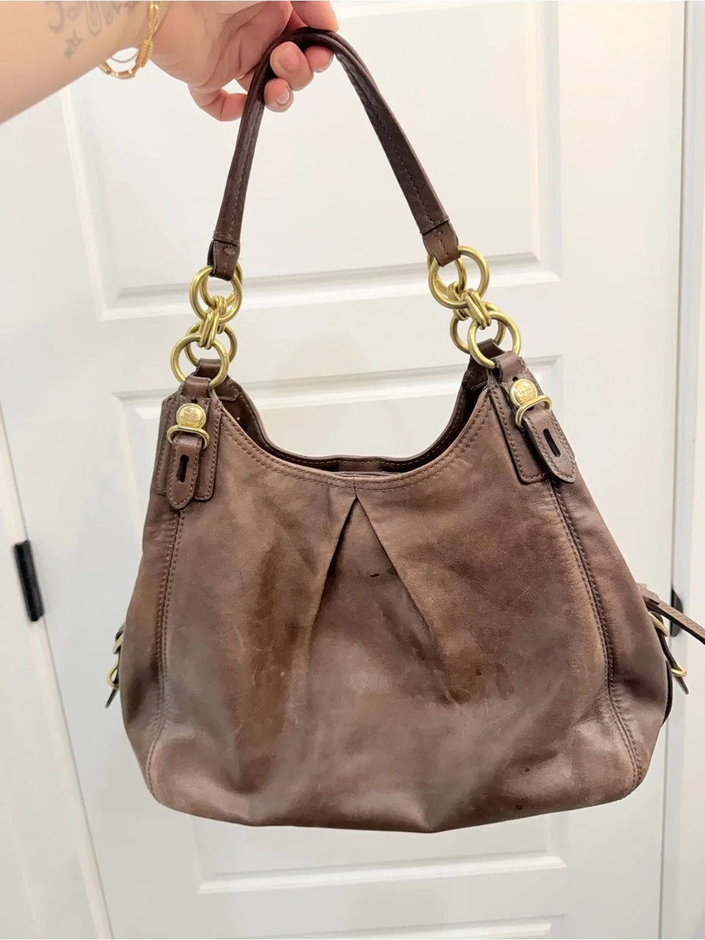Coach Vintage Classic Brown Leather Hobo Bag - Timeless Women's Shoulder Purse